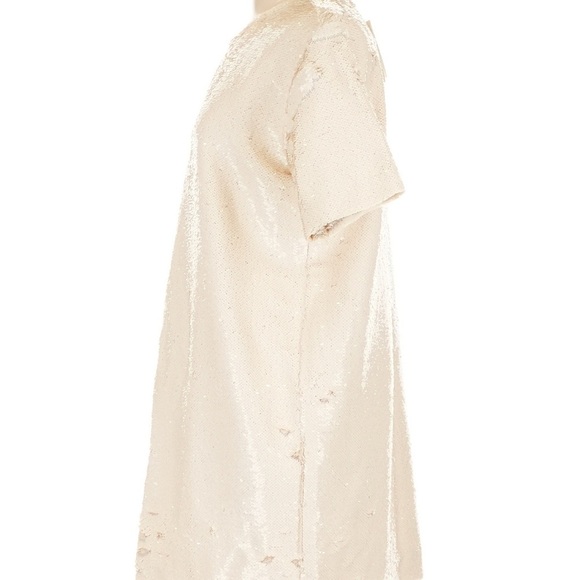 The Frankie Shop New Cream Sequin Mini Dress Riley Large - Picture 6 of 11